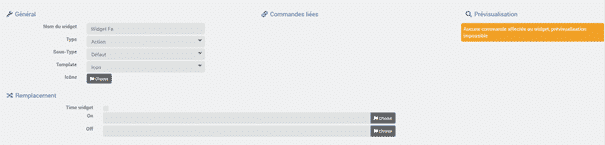 Paramètre du Widget