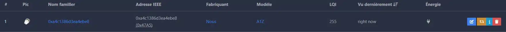 Nous A1Z - Intégration Z2M